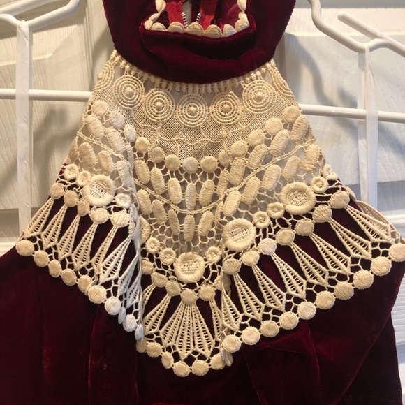 Vintage 1970’s RARE Velvet Maxi Dress - Picture 3 of 13